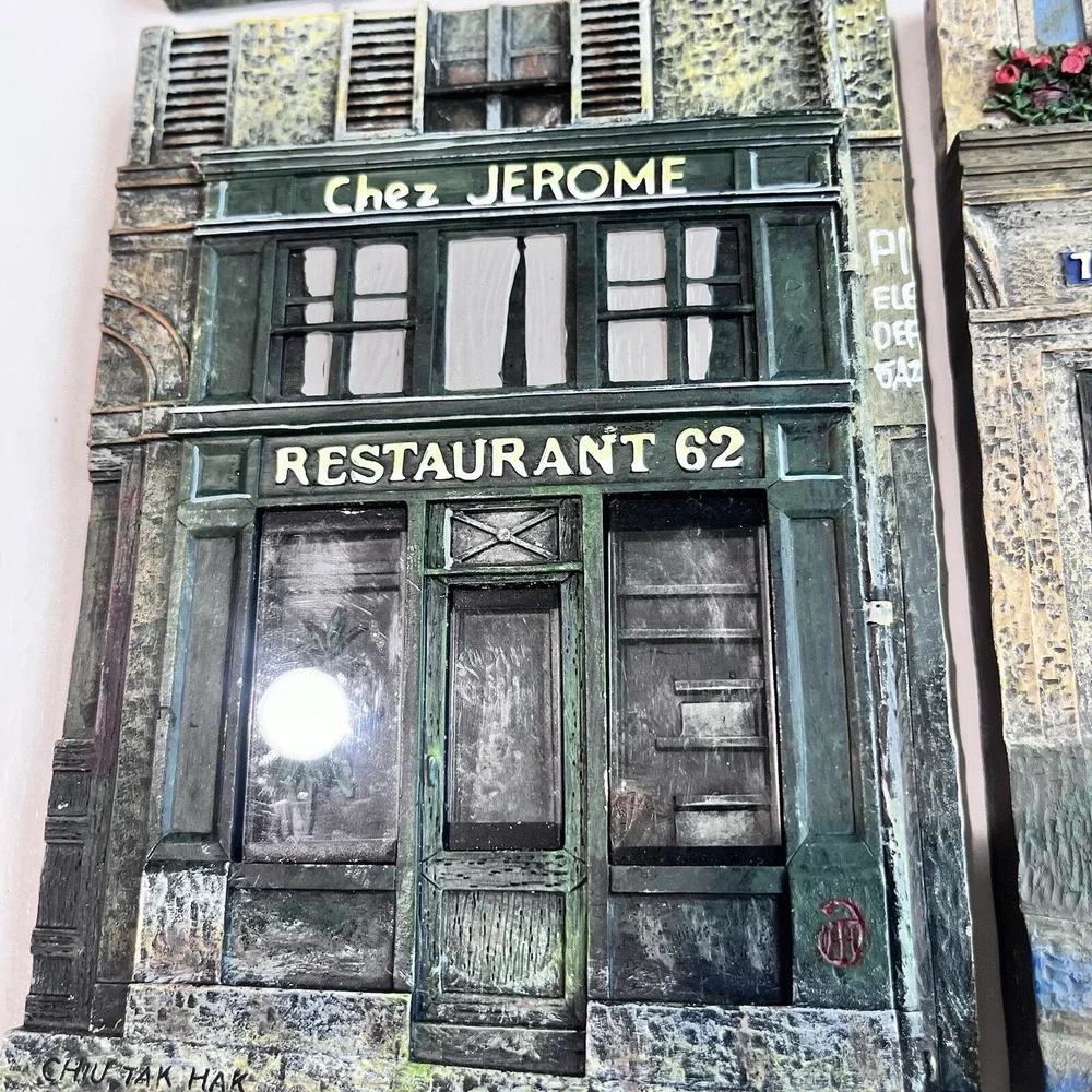 Chiu Tak Hak‎ 3D French Store Paris Plaque Set 4 Collection